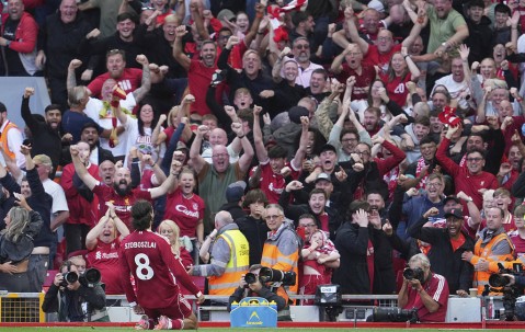 索博斯洛伊一脚打出利物浦冠军气质，阿森纳差的就是那口气