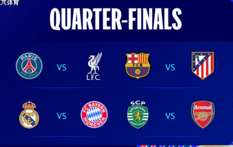 欧冠八强对阵详解：皇马碰拜仁堪称欧洲德比，阿森纳好运连连